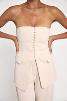 Strapless Peplum Bodice - Pink