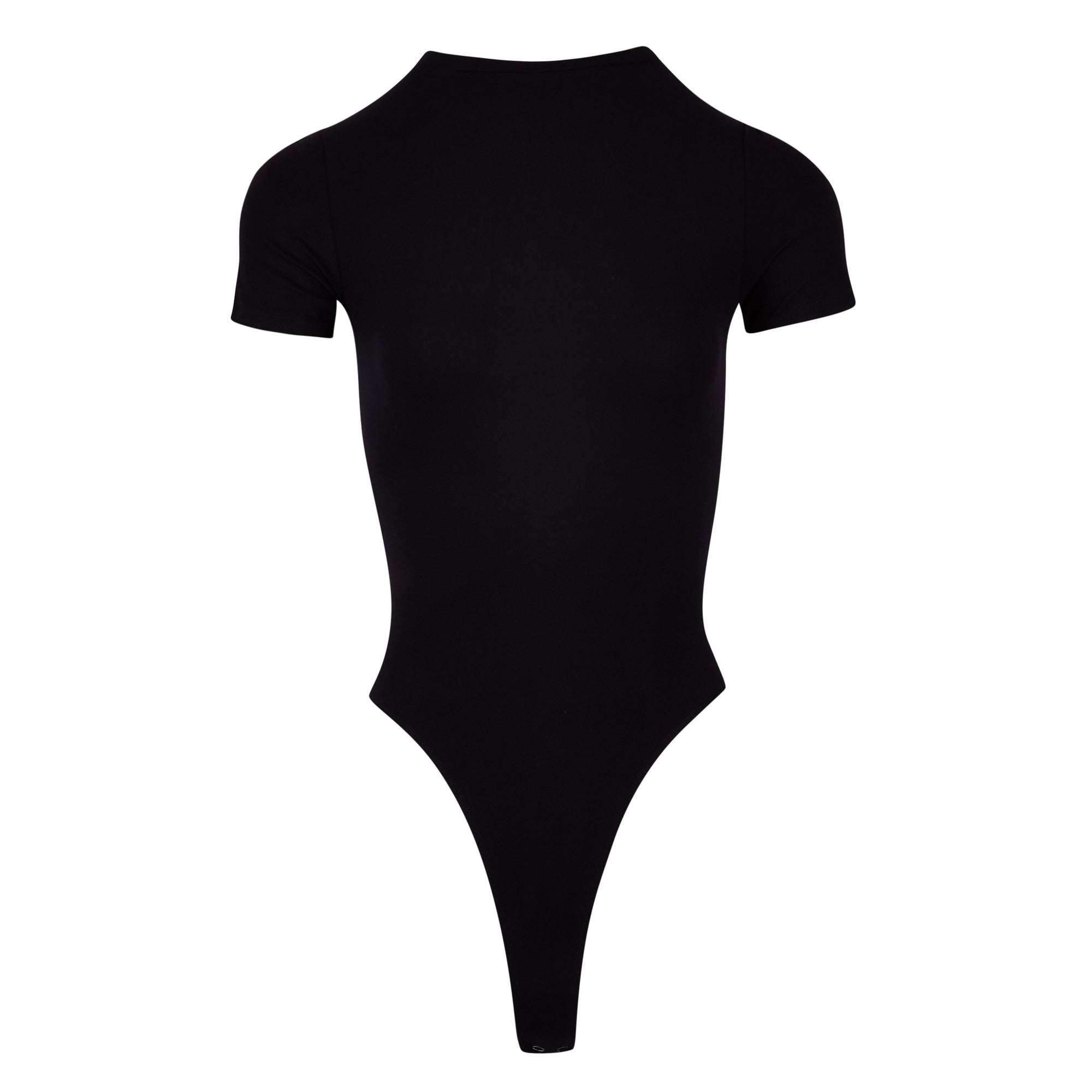 Cotton T Shirt Bodysuit - Black