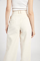 Longline Dad Trousers - Ecru