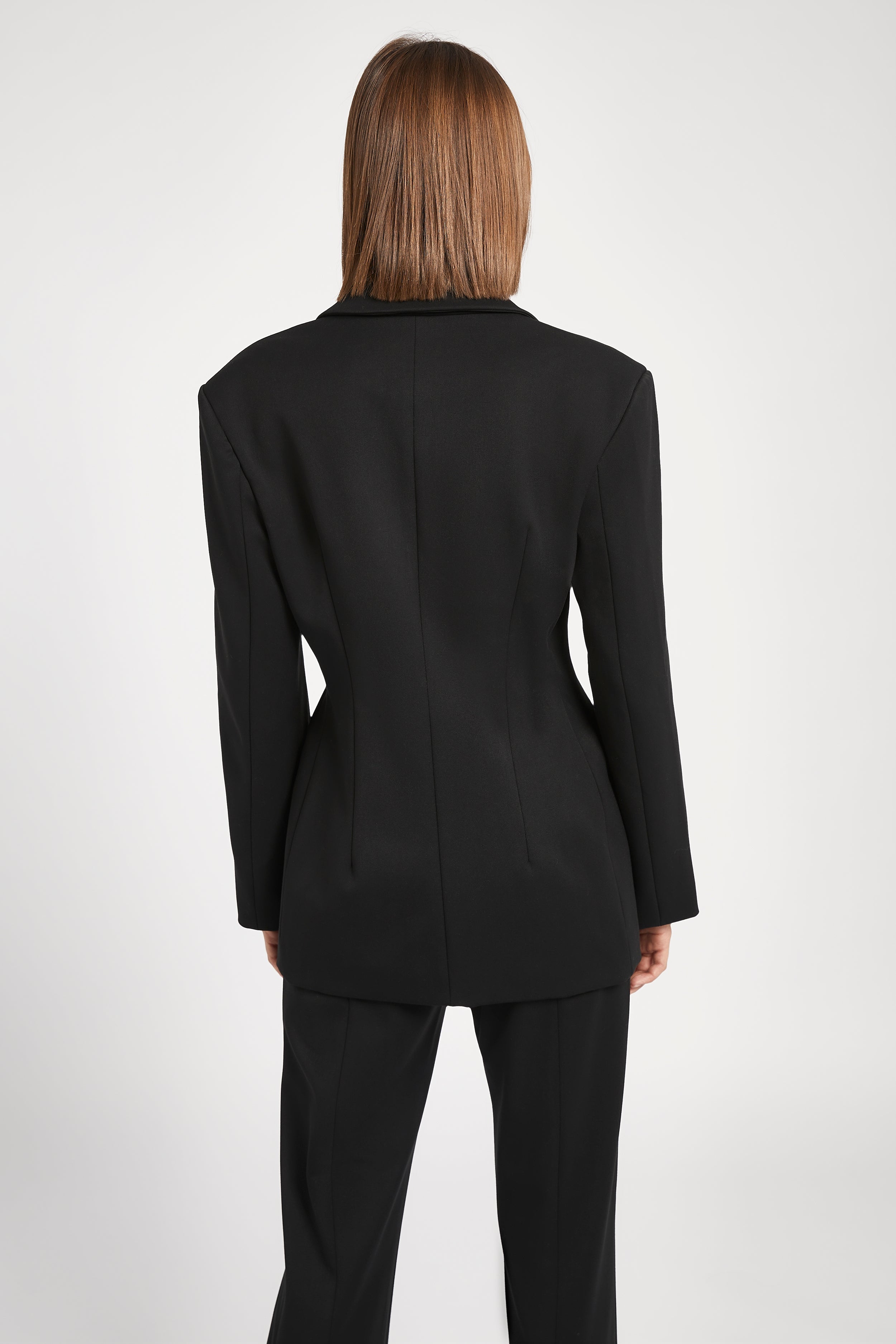 Hourglass Single Breasted Blazer - Black