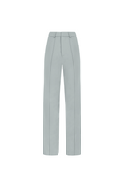 Wide Leg Suit Trousers - Steel Blue